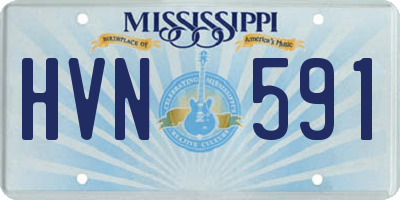MS license plate HVN591