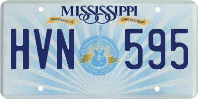 MS license plate HVN595