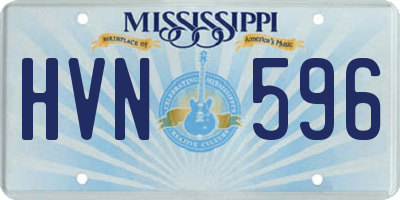 MS license plate HVN596