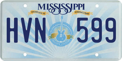 MS license plate HVN599