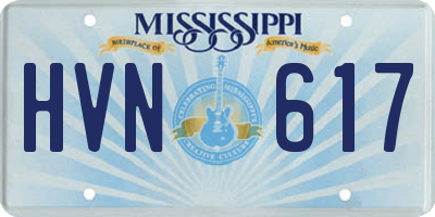MS license plate HVN617