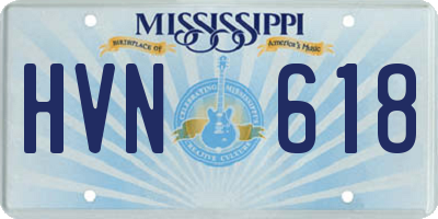 MS license plate HVN618