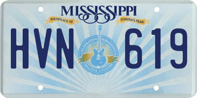 MS license plate HVN619