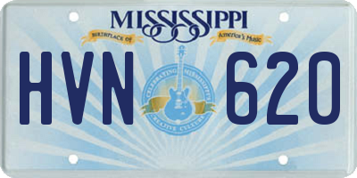 MS license plate HVN620