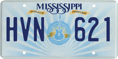 MS license plate HVN621