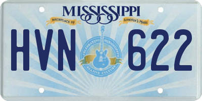 MS license plate HVN622