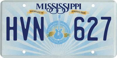 MS license plate HVN627