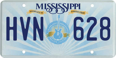 MS license plate HVN628