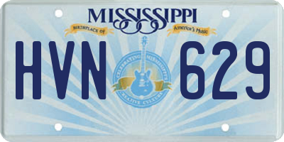 MS license plate HVN629
