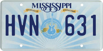 MS license plate HVN631