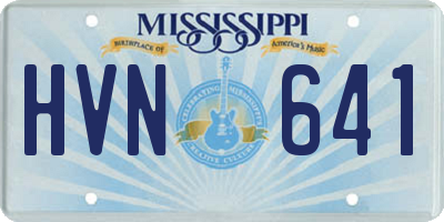 MS license plate HVN641
