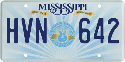 MS license plate HVN642