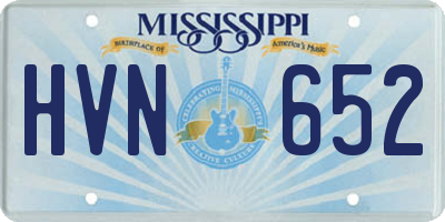 MS license plate HVN652
