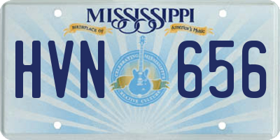 MS license plate HVN656