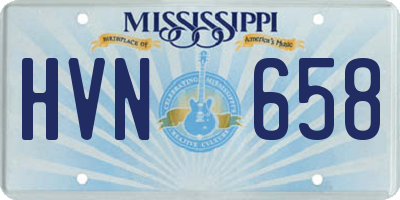 MS license plate HVN658