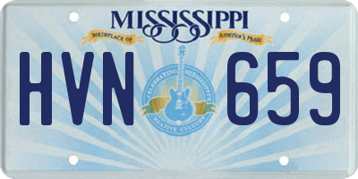 MS license plate HVN659