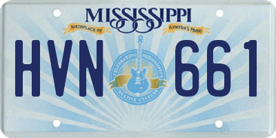 MS license plate HVN661