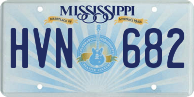 MS license plate HVN682