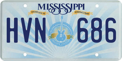 MS license plate HVN686