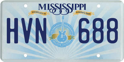 MS license plate HVN688