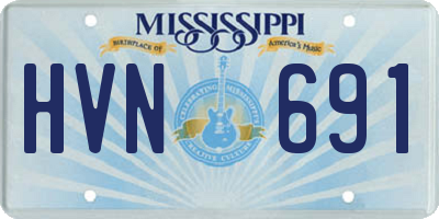 MS license plate HVN691