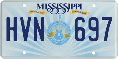 MS license plate HVN697