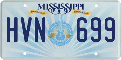 MS license plate HVN699
