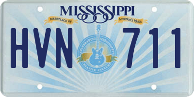 MS license plate HVN711
