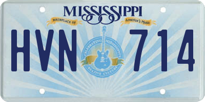 MS license plate HVN714