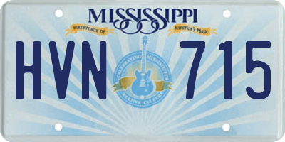 MS license plate HVN715