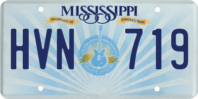 MS license plate HVN719