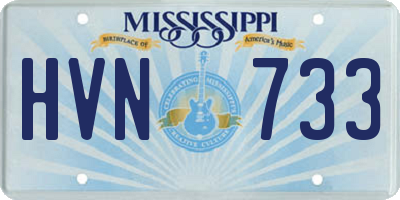MS license plate HVN733