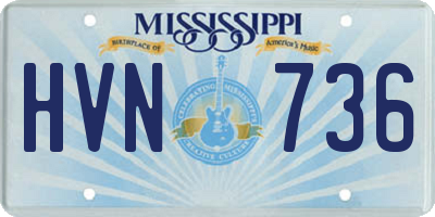 MS license plate HVN736