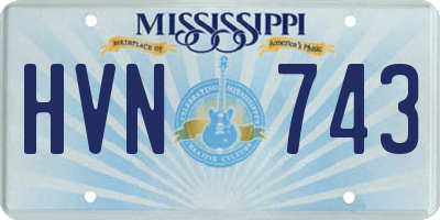 MS license plate HVN743