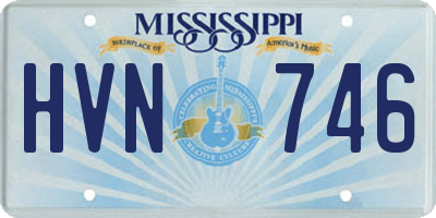 MS license plate HVN746