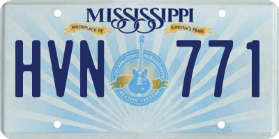 MS license plate HVN771
