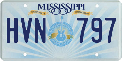 MS license plate HVN797