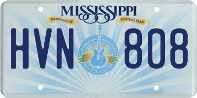 MS license plate HVN808