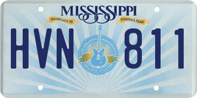 MS license plate HVN811