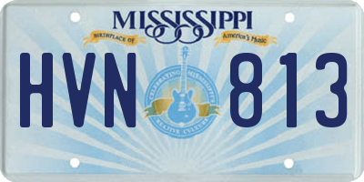 MS license plate HVN813