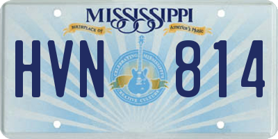 MS license plate HVN814