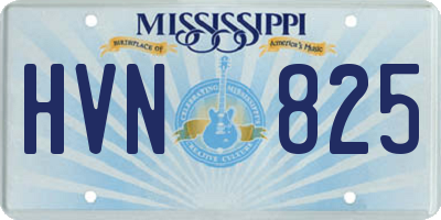 MS license plate HVN825