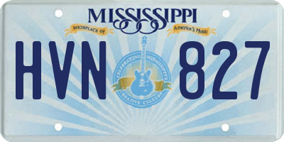 MS license plate HVN827