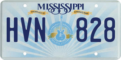 MS license plate HVN828