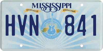 MS license plate HVN841