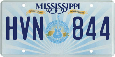 MS license plate HVN844