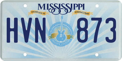 MS license plate HVN873