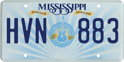 MS license plate HVN883