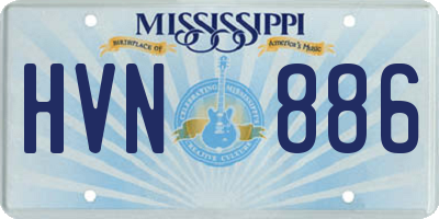 MS license plate HVN886