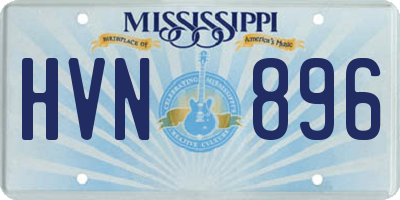 MS license plate HVN896